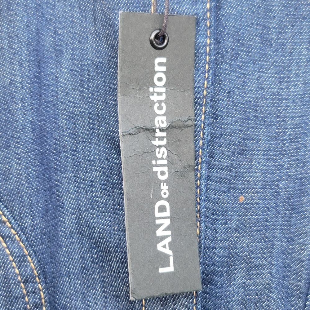 Land Of Distraction 70’s Inspired Denim Flared Utility Jumpsuit - Picture 7 of 8